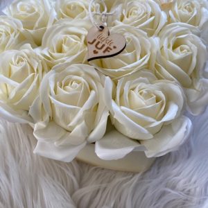 zeepbloemen roos juf