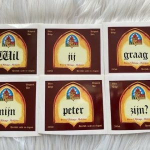 Donkere leffe stickers peter zijn