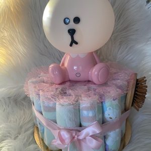 pampertaart met ledlampje roos